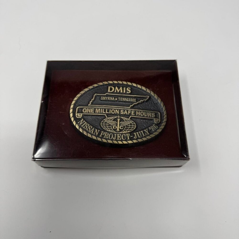 New Vintage 1 Million Safe Hours Nissan Project 1986 Belt Buckle Limited Edition